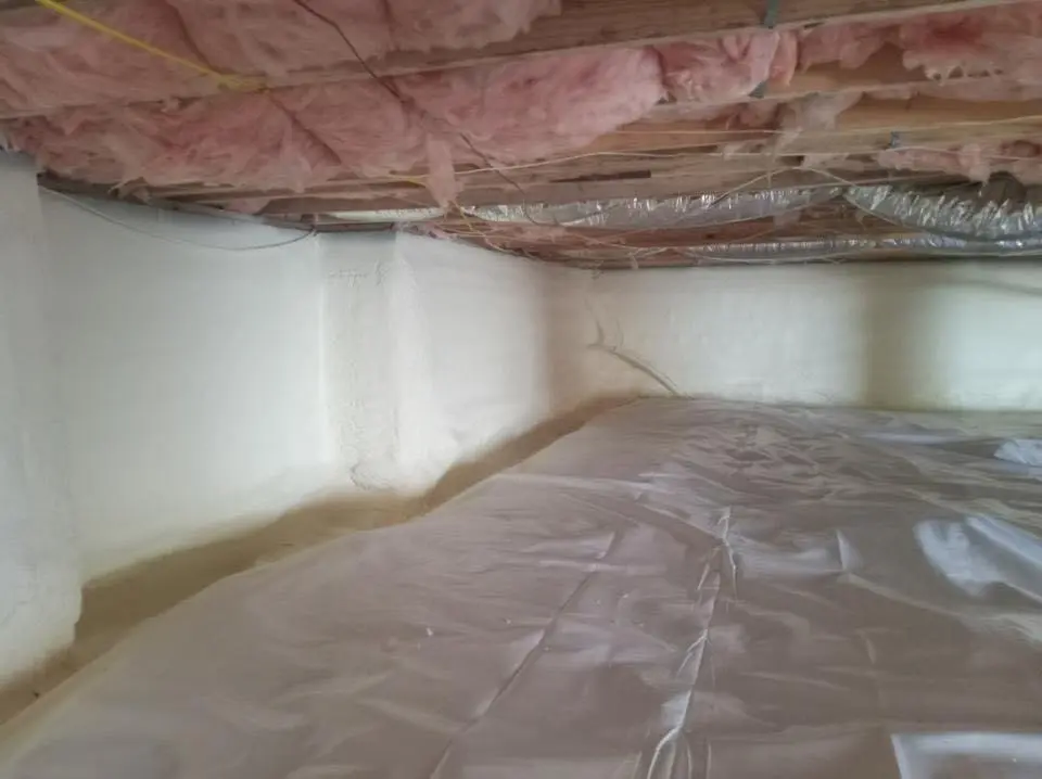Crawl space encapsulation with closed-cell spray foam for Spray Foam Roofing in Christiana